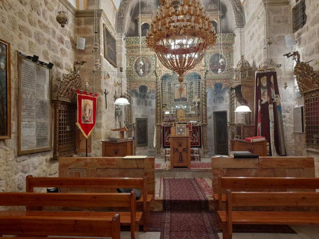 Pyhän Markuksen luostarin kirkkosali Jerusalemissa