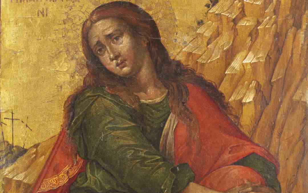 Magdalan Maria Kristuksen tyhjällä haudalla