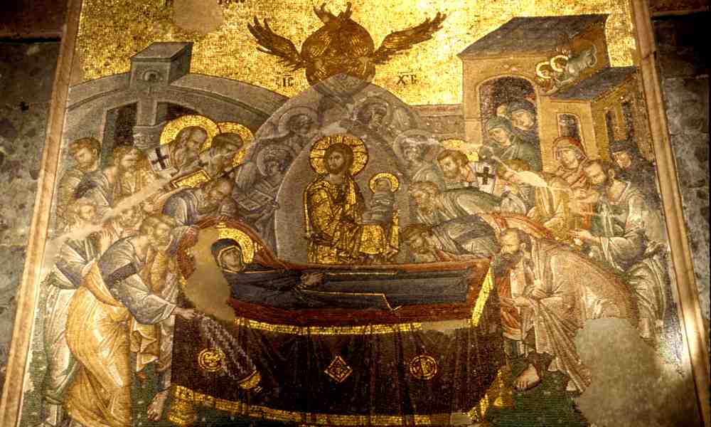 Jumalansynnyttäjän Neitseen Marian kuolonuneen nukkumisen juhlan ikoni
