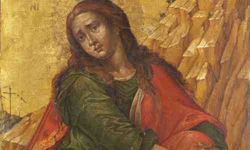 Magdalan Maria Kristuksen tyhjällä haudalla
